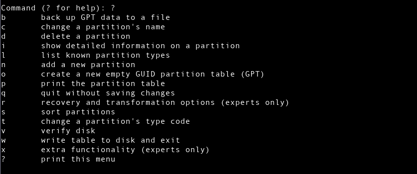 recover corrupted GPT partition table.